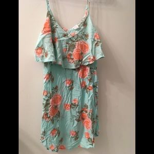 Girls floral mint dress